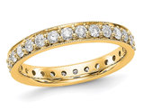 1.00 Carat (ctw Color H-I, I1-I2) Diamond Eternity Wedding Band Ring in 14K Yellow Gold